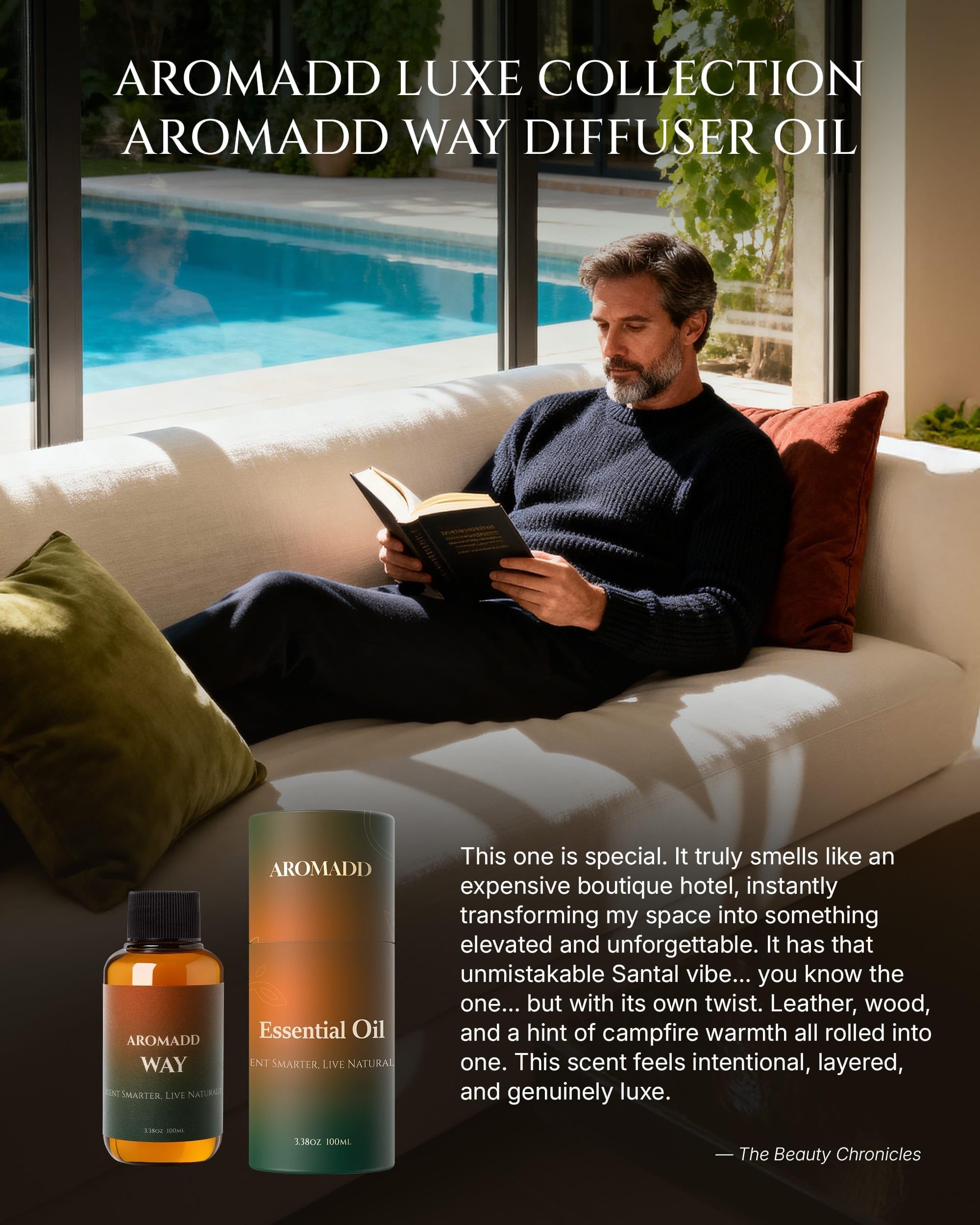 Aromadd en ambiente estilo hotel creando sensación lujosa y acogedora