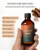 AROMADD aceite vertido en difusor cerámico demostrando uso seguro y difusión limpia