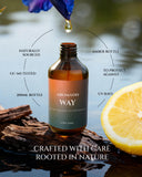 AROMADD gotas de aceite sobre superficie mostrando textura pura y sin alcohol