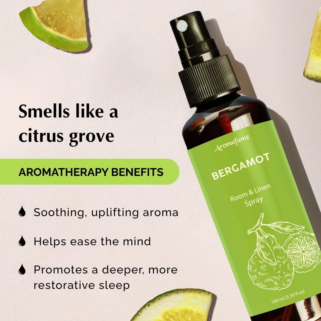 Aromafume botella 100ml junto a objetos para comparar tamaño y portabilidad
