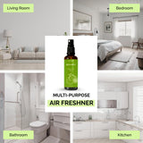 Aromafume nebulizado sobre tela demostrando fijación suave y frescor