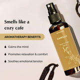 Aromafume rociado en alfombra neutralizando olores cotidianos