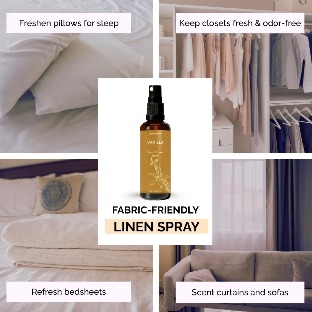 Aromafume aplicado sobre sábanas para frescura nocturna