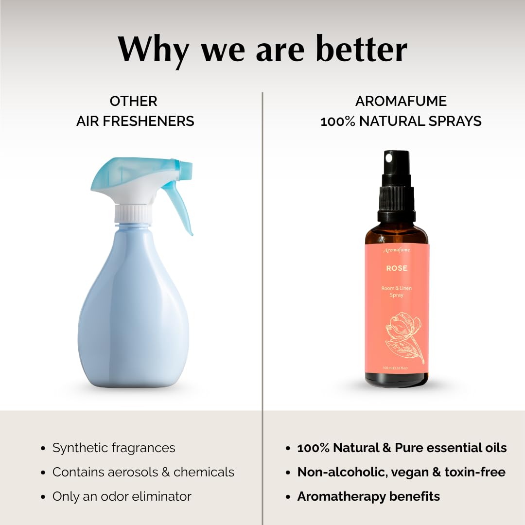 Aromafume etiqueta con ingredientes y beneficios, transparencia y confianza