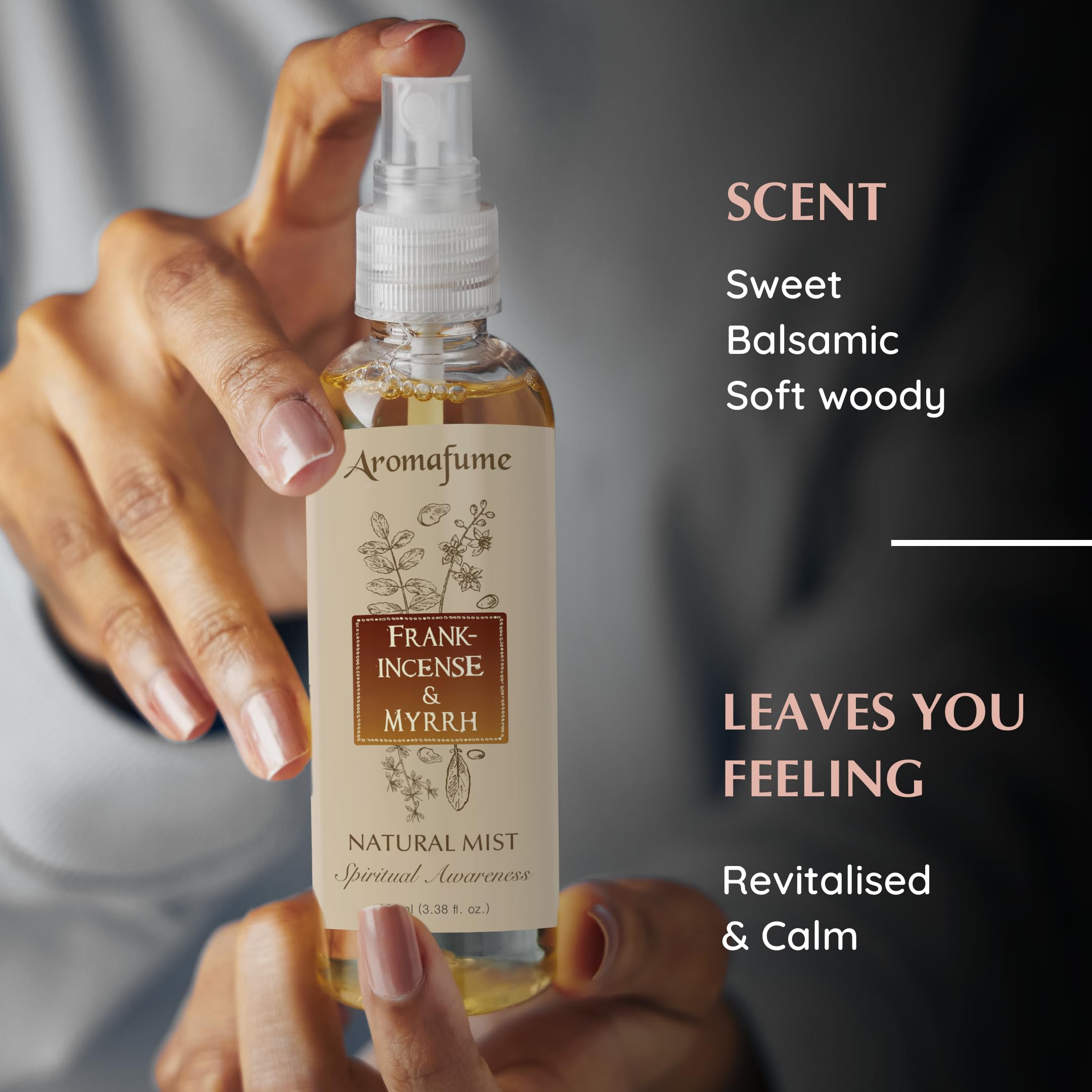 Aromafume resinas puras de frankincense y myrrha mostrando origen