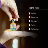 Aromafume certificado de bendición de Jerusalén mostrando autenticidad