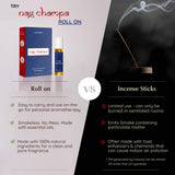 Aromafume roll-on en mano demostrando aplicación fácil y portátil