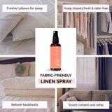 Aromafume spray aplicado en alfombra creando ambiente floral en la estancia