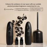AromaPlan difusor enchufado en pared ambientando una sala y ahorro