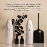 AROMAPLAN primer plano del aceite perfumado para difusor, apariencia limpia y pura