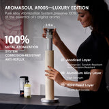 AROMASOUL difusor en uso en salón difundiendo aroma homogéneo y ambiente acogedor