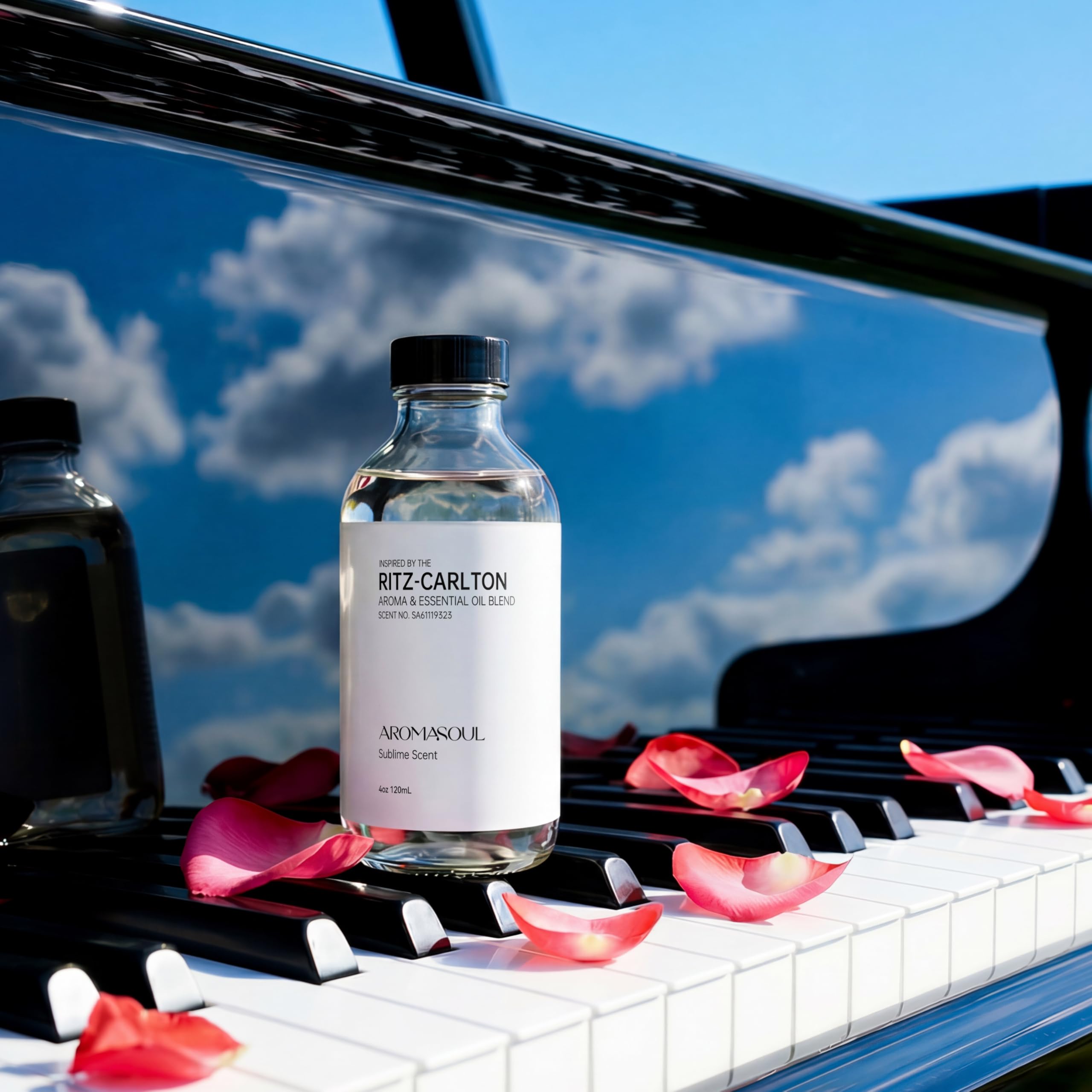 AROMASOUL aceite vertido en difusor ultrasónico demostrando uso seguro