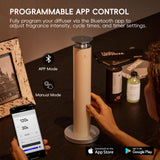 AROMASOUL difusor en mano para comparar tamaño y facilidad de transporte