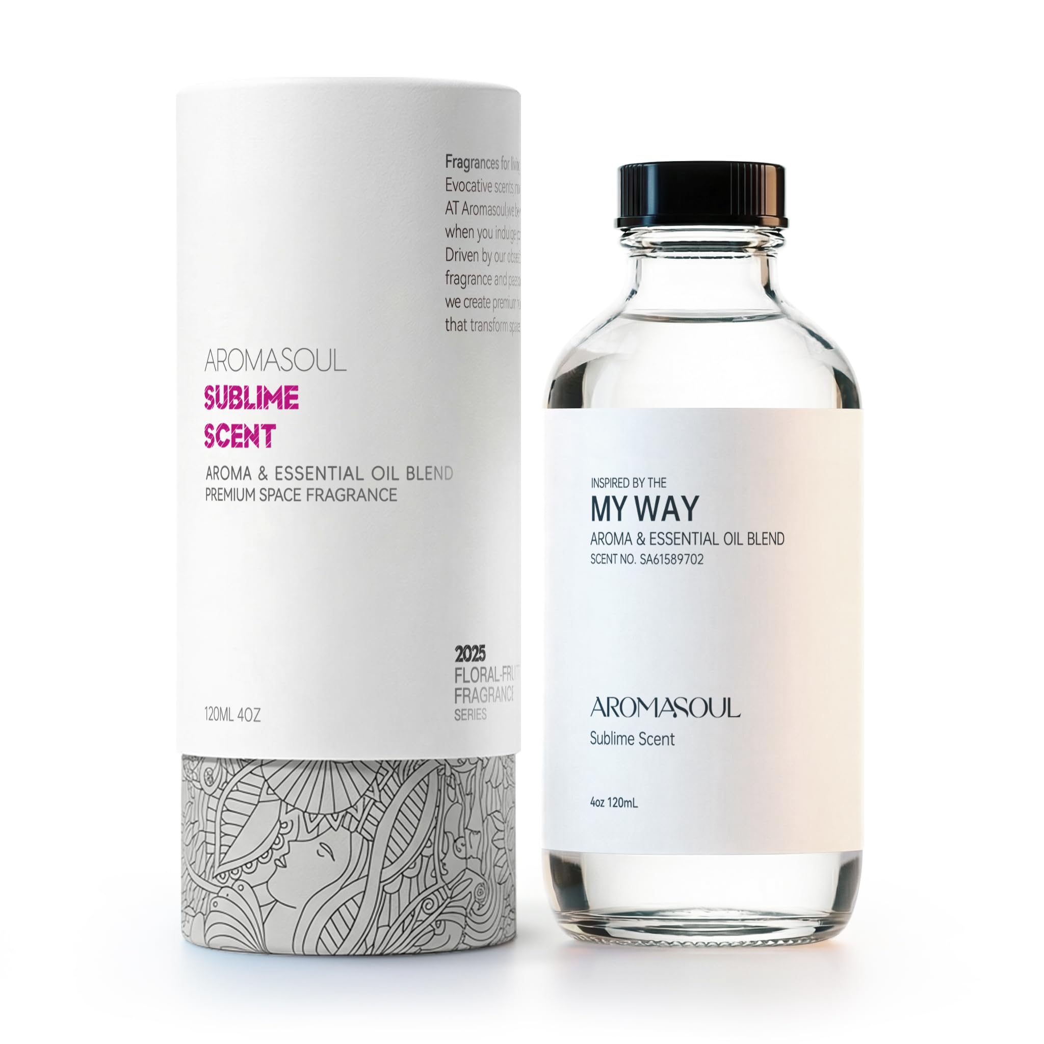 AROMASOUL frasco frontal My Way muestra diseño y volumen 120 ml