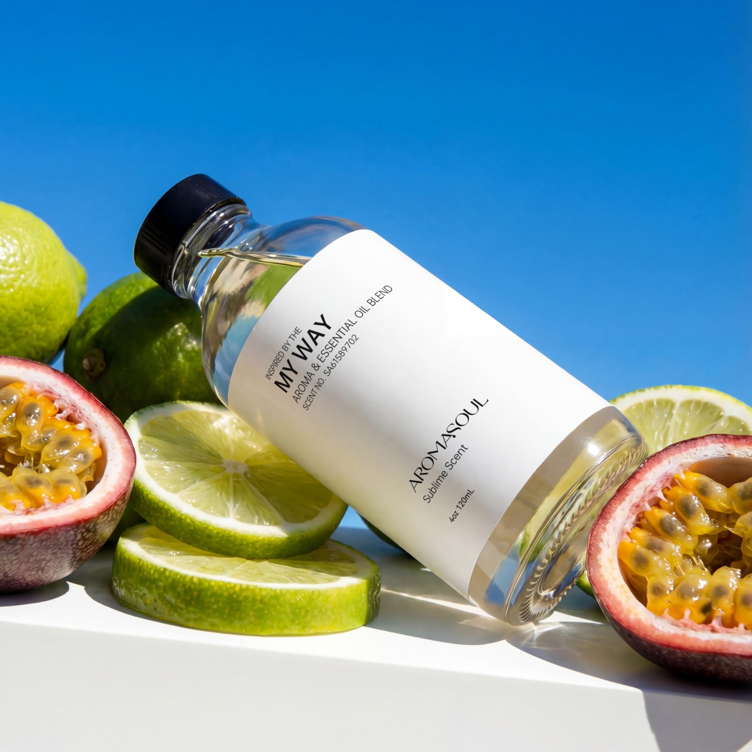 AROMASOUL representación de notas: bergamota, jazmín, vainilla