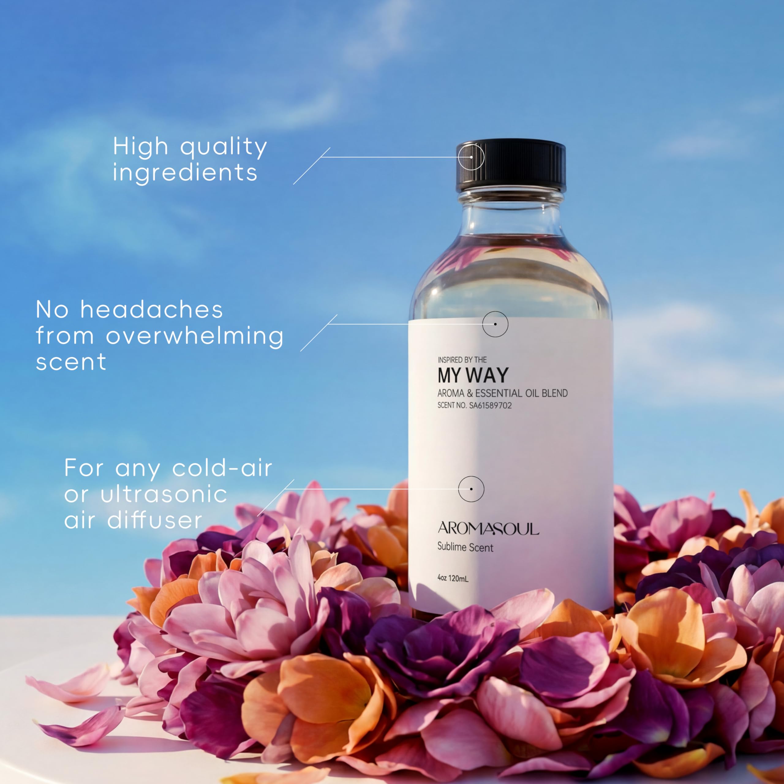 AROMASOUL textura del aceite My Way gota brillante y pura