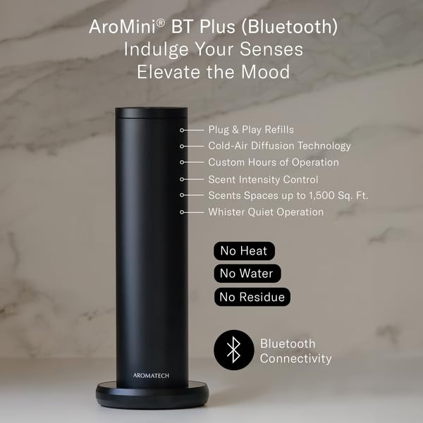 AromaTech AroMini BT Plus tapa abierta con mecanismo fácil para cambio rápido