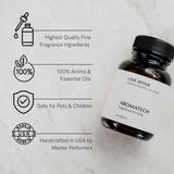 AromaTech aceite textura gota demostrando pureza y mezcla rica