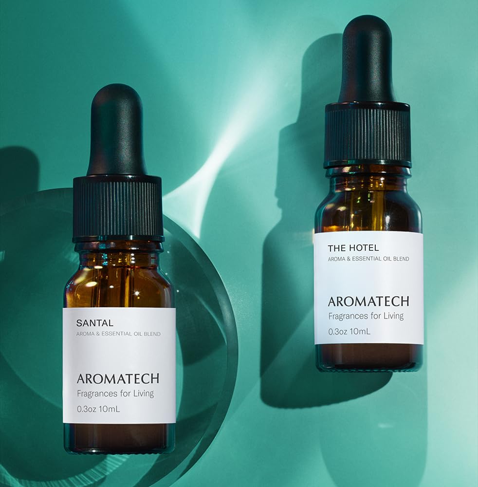 AromaTech Peach detalle de la esencia y fruta, sugiere aroma afrutado acogedor