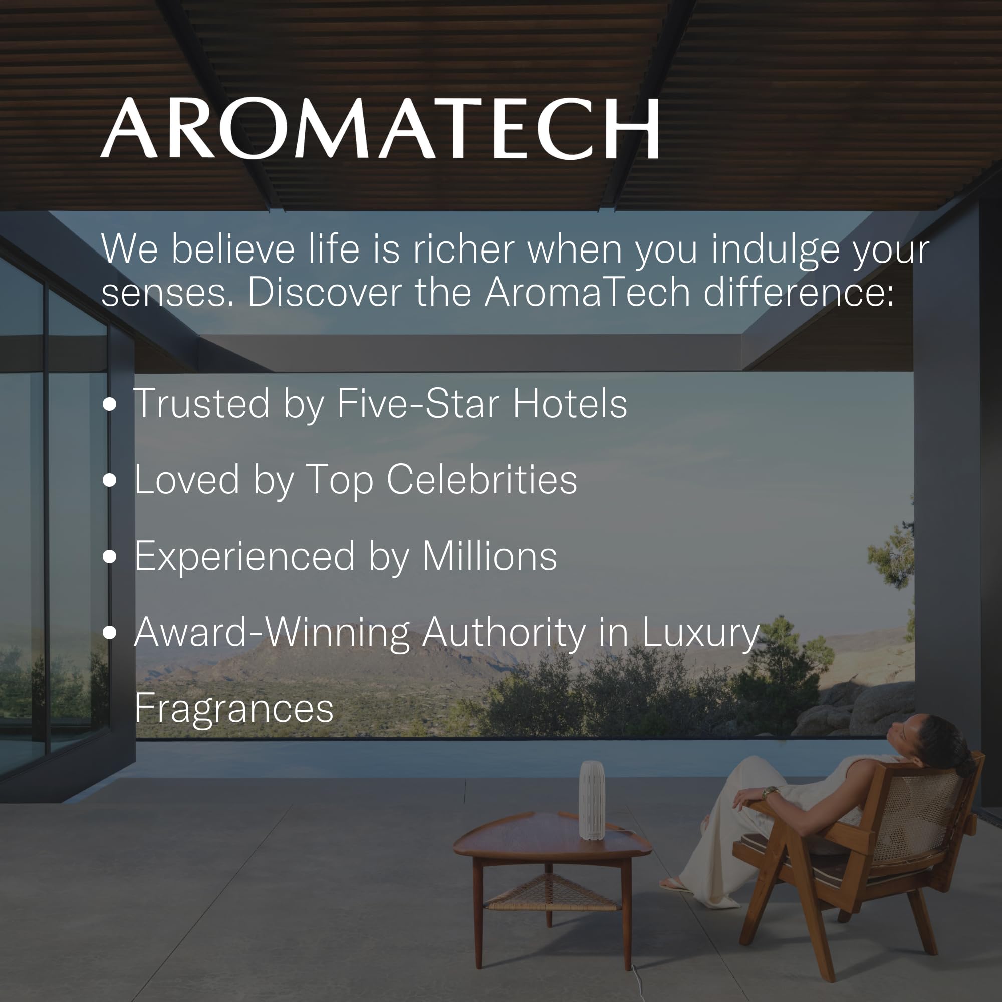 AromaTech Santal junto a regla para comparar tamaño y calcular duración