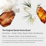 AromaTech Santal etiqueta en primer plano con ingredientes y claridad visual