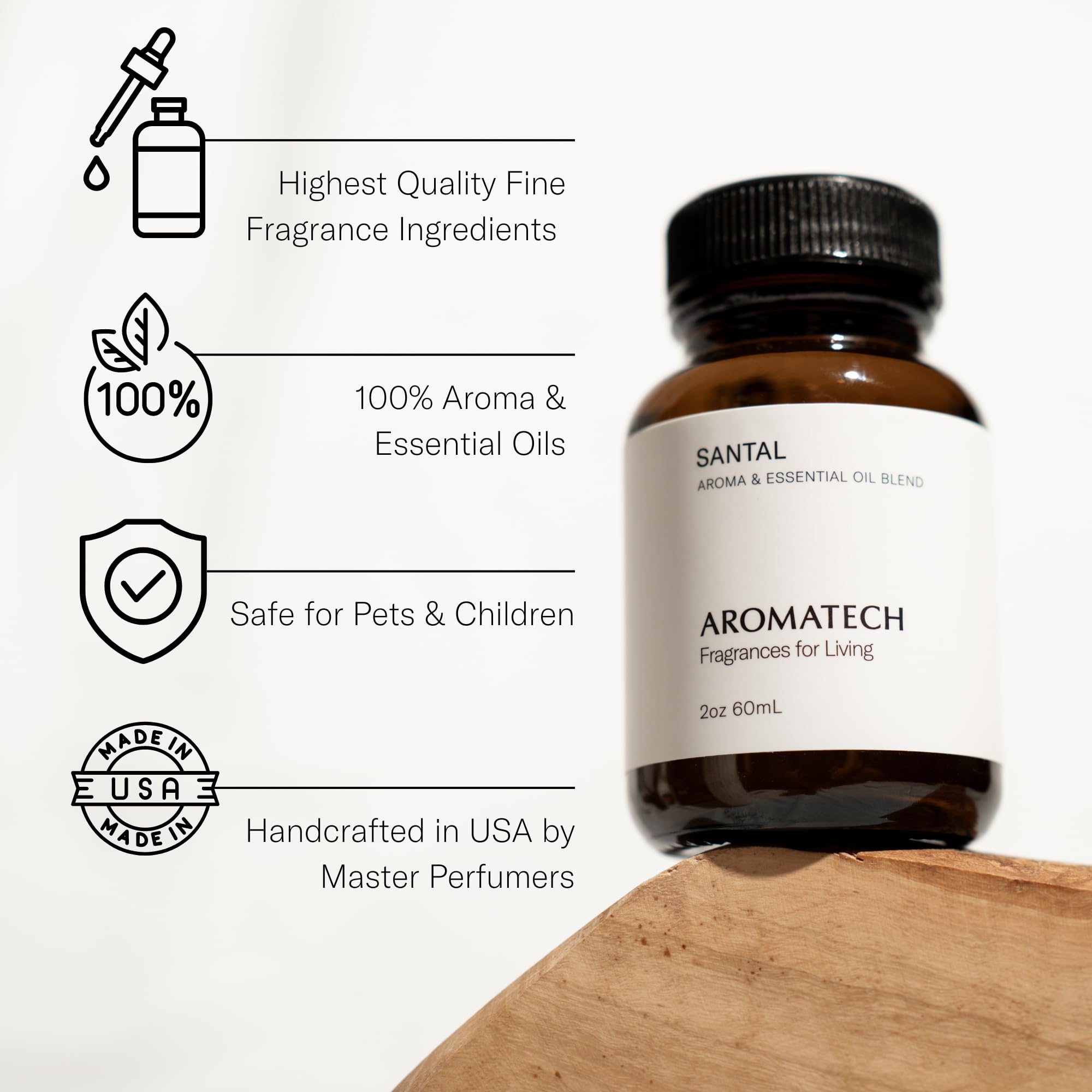AromaTech Santal en difusor ultrasónico creando ambiente cálido y acogedor