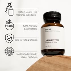 AromaTech aceite vertiéndose en difusor ultrasónico para ambiente sereno