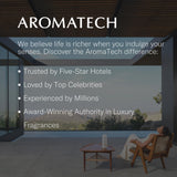 AromaTech gotas del aceite en superficie que muestran textura pura y concentrada