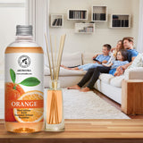 AROMATIKA recarga 500 ml junto a objetos para comparar tamaño y valor