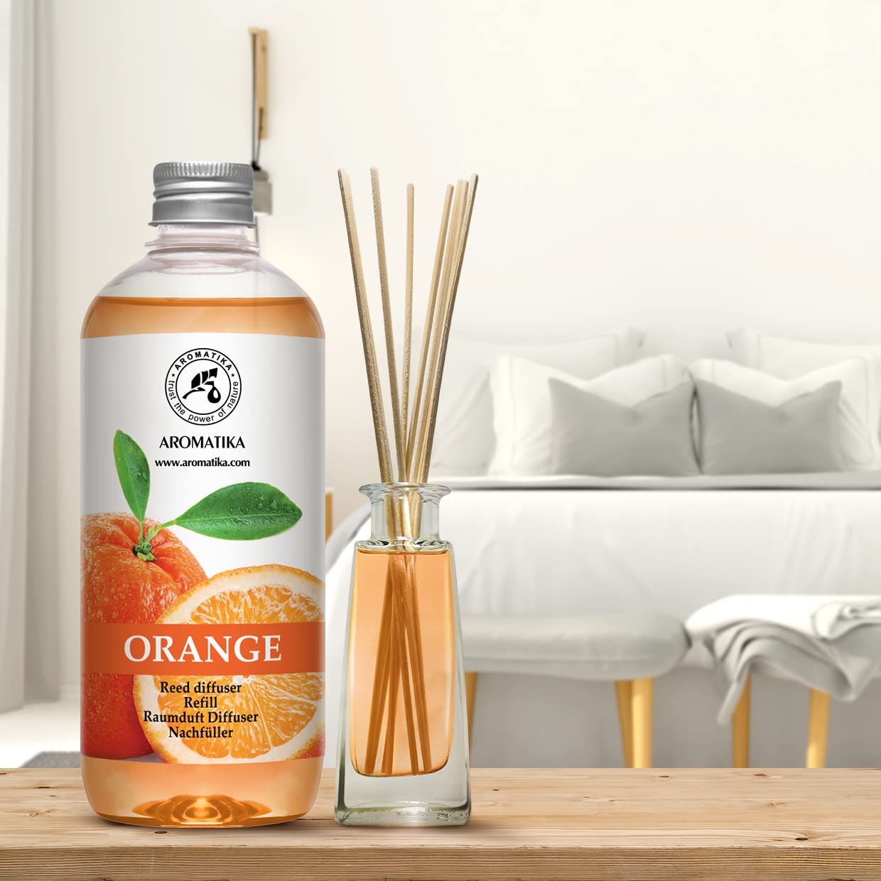 AROMATIKA primer plano del aceite con aspecto limpio y textura ligera