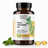 AROMAVITA frasco frontal mostrando 120 softgels y etiqueta clara beneficios