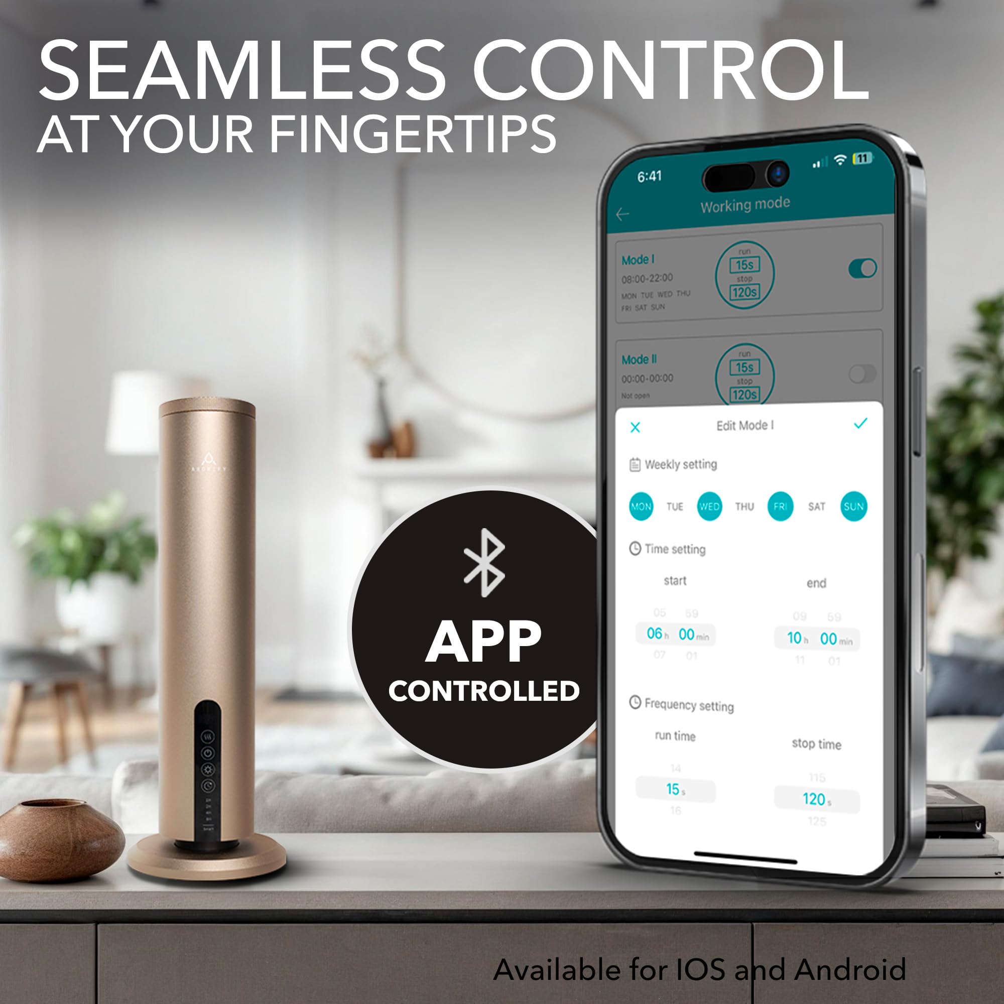 Aromify Breeze junto a objetos para comparar tamaño y fácil ubicación