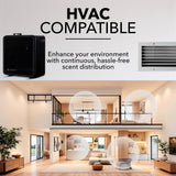 Aromify Nova Luxe instalado en conducto HVAC para distribución uniforme