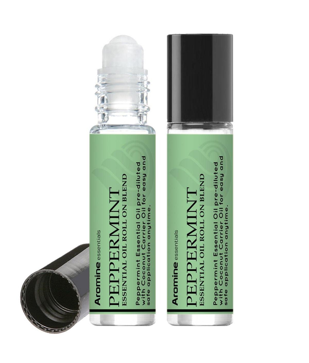 Aromine roll on menta frontal mostrando envase práctico y compacto