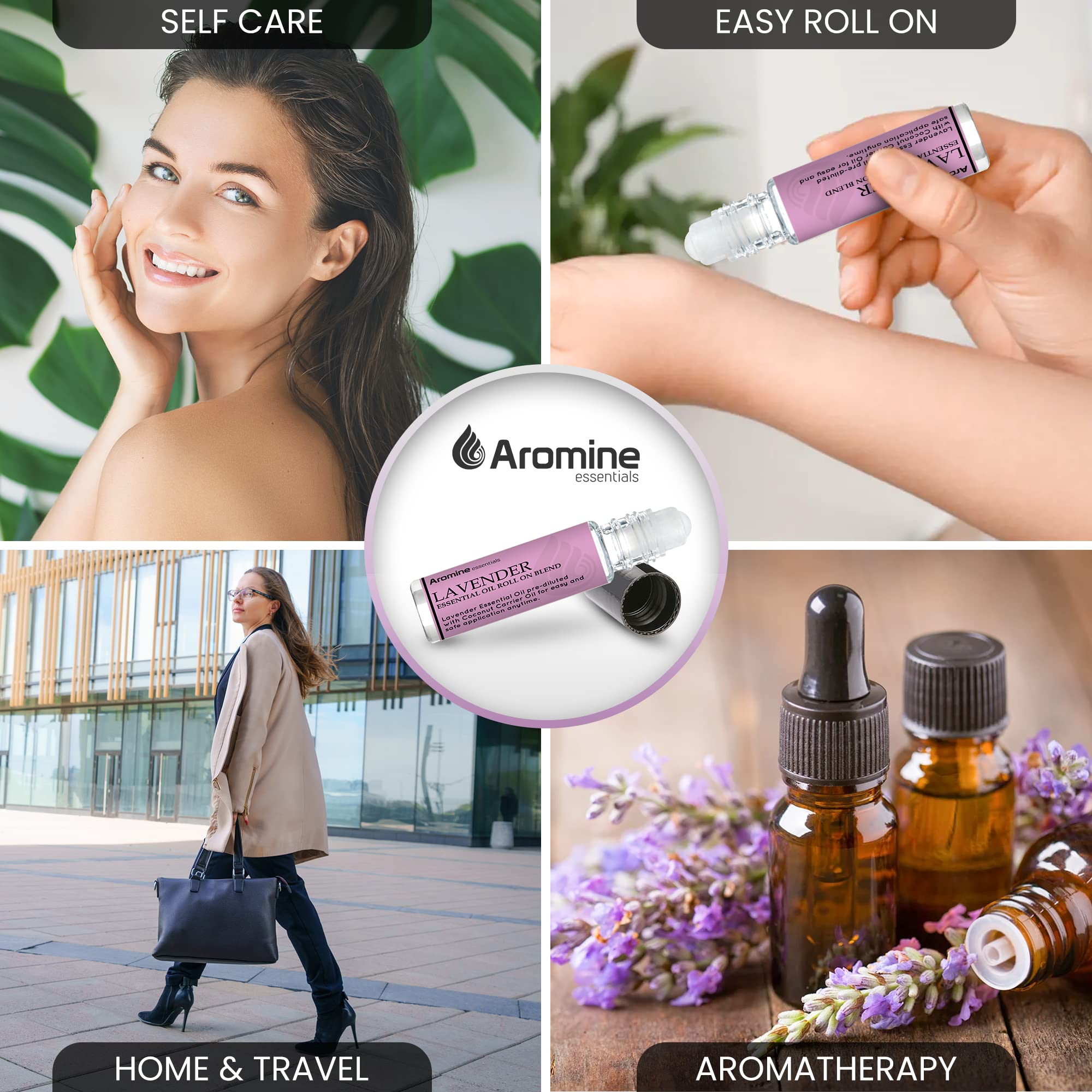 Aromine gota de aceite y textura mostrando pureza y absorción
