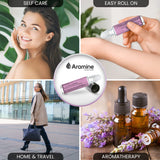 Aromine gota de aceite y textura mostrando pureza y absorción