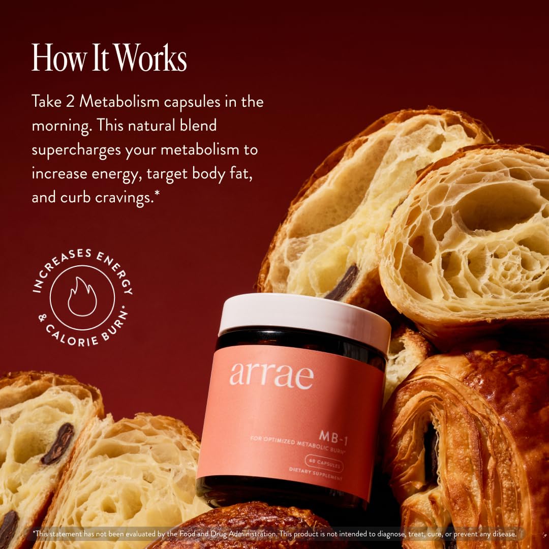 Arrae MB-1 cápsulas en primer plano, fácil ingestión y formulación natural