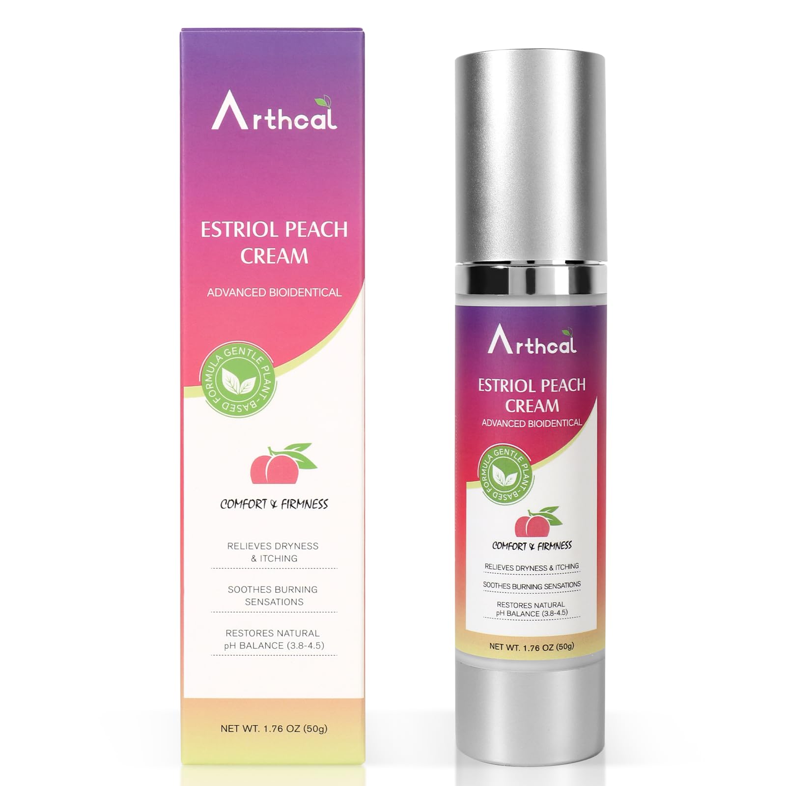 Arthcal crema durazno envase frontal beneficios hidratación