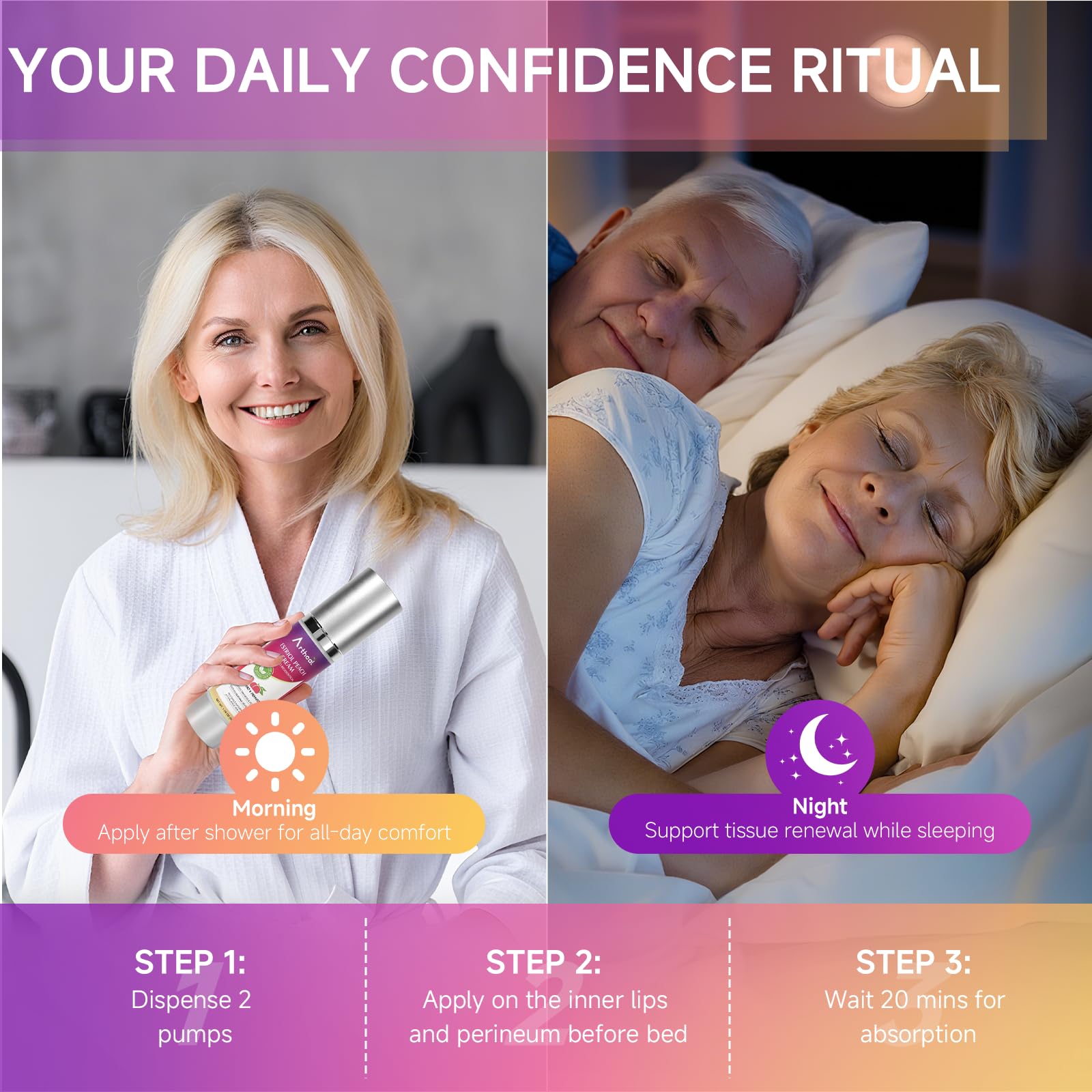 Arthcal estilo de vida mujer tranquila usando crema para confort