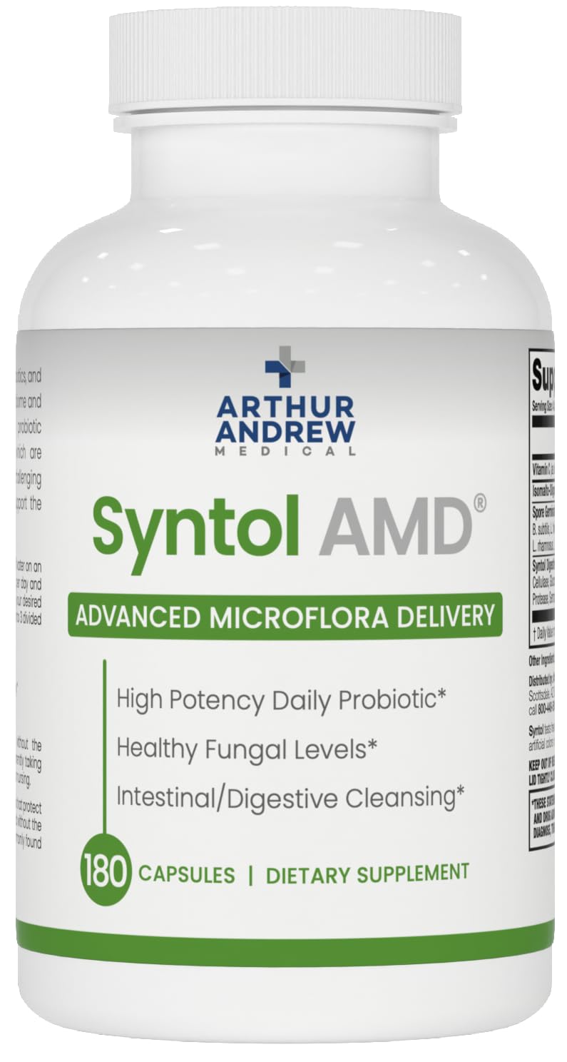 Arthur Andrew Medical bote frontal mostrando etiqueta y beneficios claros