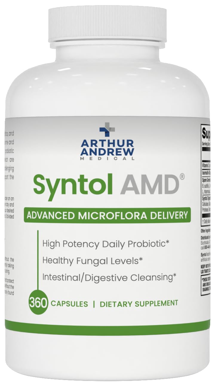Arthur Andrew Medical envase frontal que muestra Syntol y beneficios digestivos
