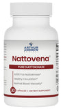 Arthur Andrew Medical frasco Nattovena frente mostrando etiqueta y beneficio circulatorio