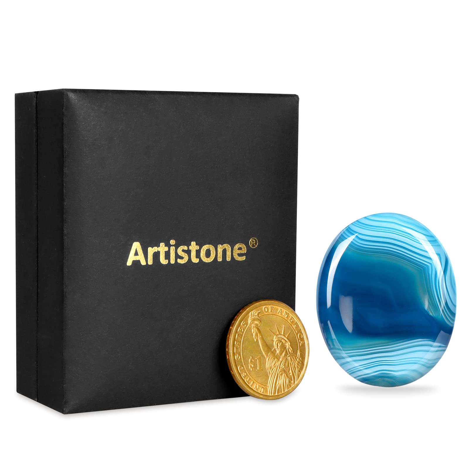 Artistone varias piedras sobre mesa para coleccionistas, variedad única