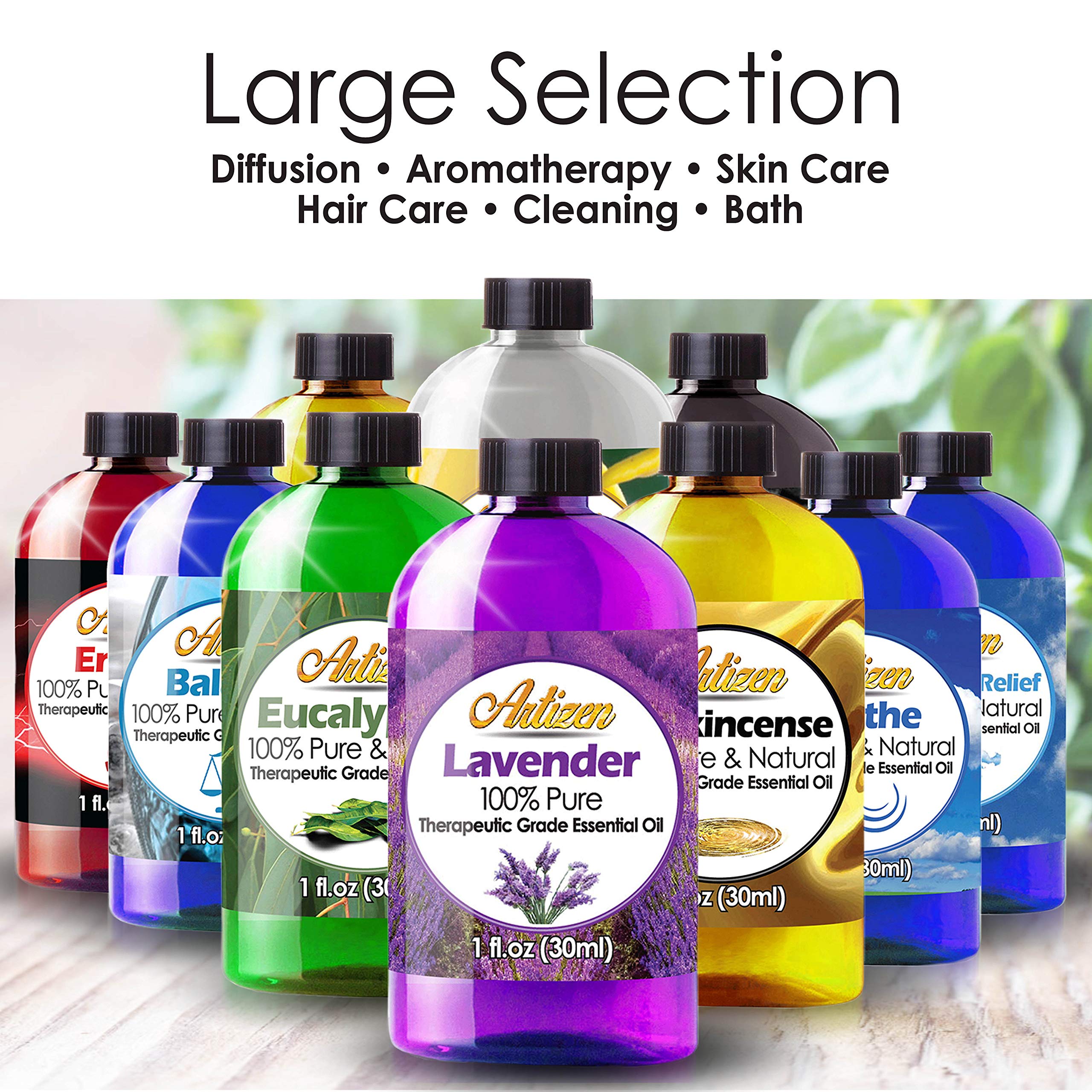 Artizen frasco junto a regla muestra escala real de 30 ml