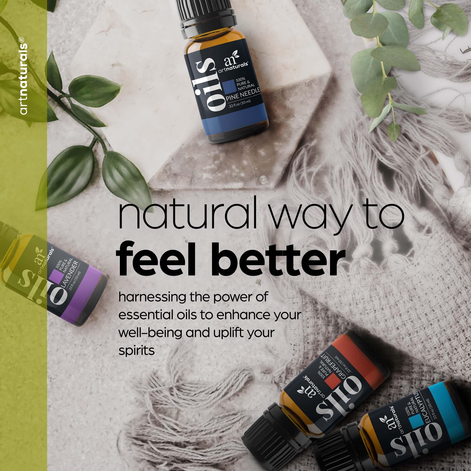 Artnaturals comparación de tamaño para almacenar y transportar fácil