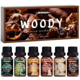 ARVIDSSON conjunto de frascos Woody mostrando variedad de aromas y protección contra la luz