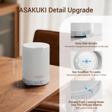ASAKUKI primer plano textura blanco madera que aporta aspecto cálido