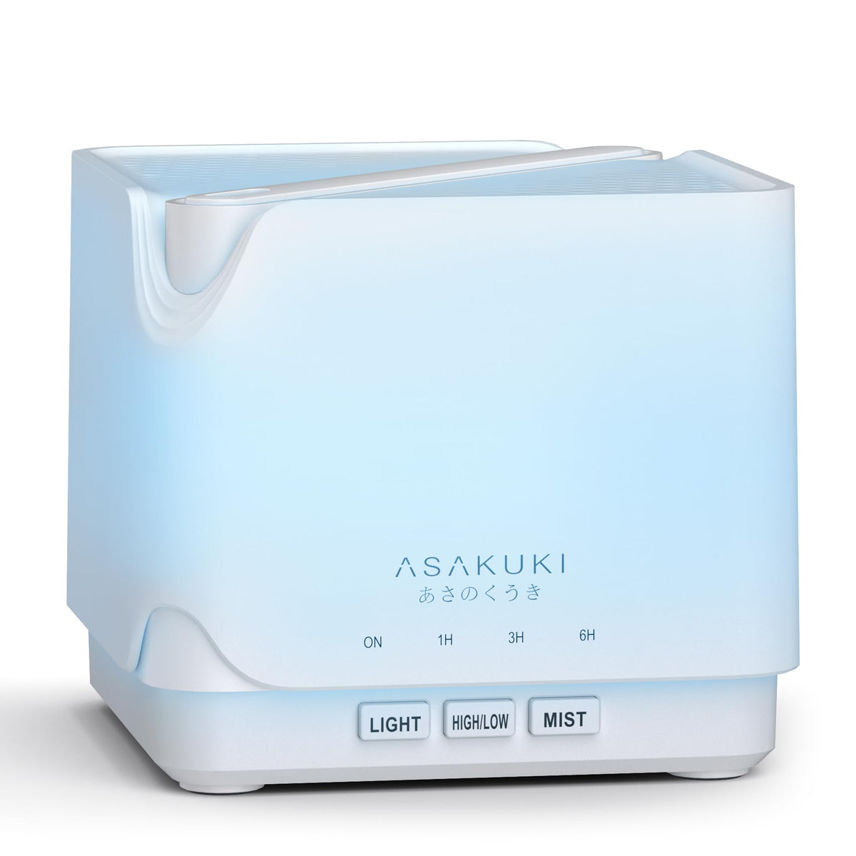 ASAKUKI vista frontal del difusor mostrando diseño y capacidad, mejora el ambiente