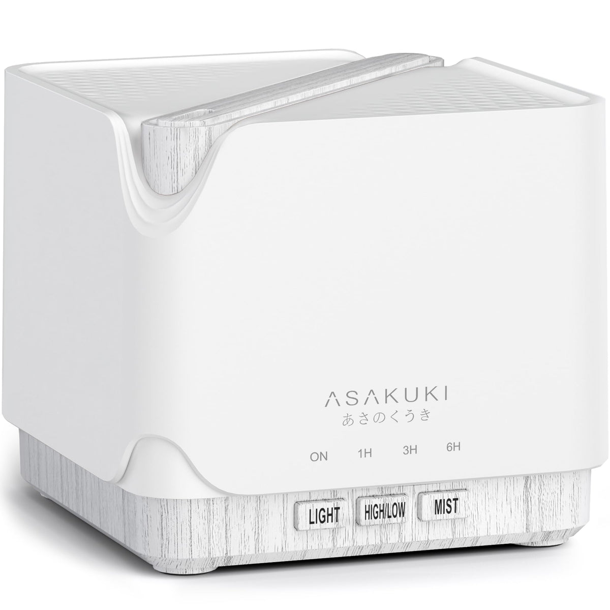 ASAKUKI difusor frontal mostrando diseño y capacidad 700 ml beneficios visuales
