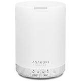 ASAKUKI difusor frontal blanco madera mostrando diseño elegante y compacto